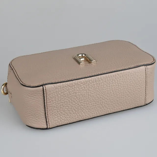 【FURLA 芙拉】PRIMULA拱門設計標誌全皮斜背包(MINI/黑)