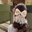 【Jpqueen】玫瑰蕾絲刺繡髮尾一字公主髮夾(3色可選)