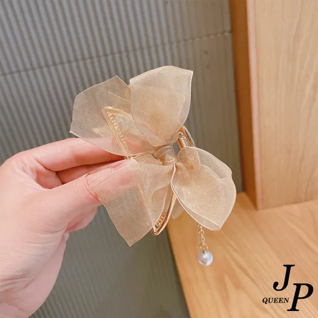 【Jpqueen】蝴蝶仙女珍珠垂墜長流蘇鯊魚髮夾(18色能選)