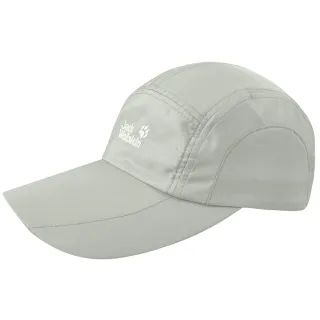【Jack wolfskin 飛狼】經典百搭素色透氣棒球帽(淺灰)