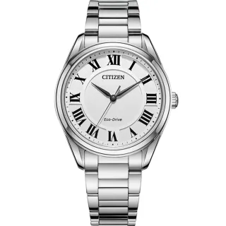 【CITIZEN 星辰】光動能簡約大三針女錶-35mm 手錶 母親節 禮物 送禮(EM0970-53A)