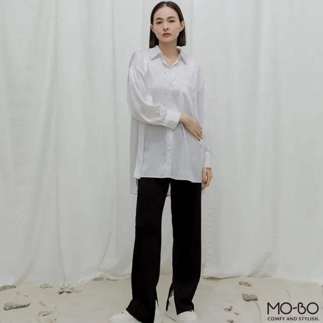 【MO-BO】聖潔光輝後細綁帶襯衫(上衣)