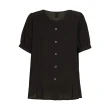 【ILEY 伊蕾】夏日渡假風情造型抽褶袖上衣1222011052(黑)
