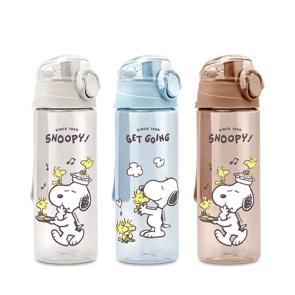 【SNOOPY 史努比】小夥伴 提手水瓶(600ml)