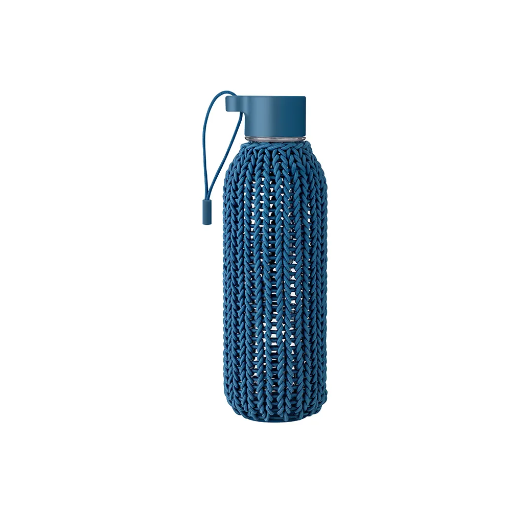 【RIG-TIG】Catch It編織隨身水瓶-藍-600ml(永續環保的丹麥設計)