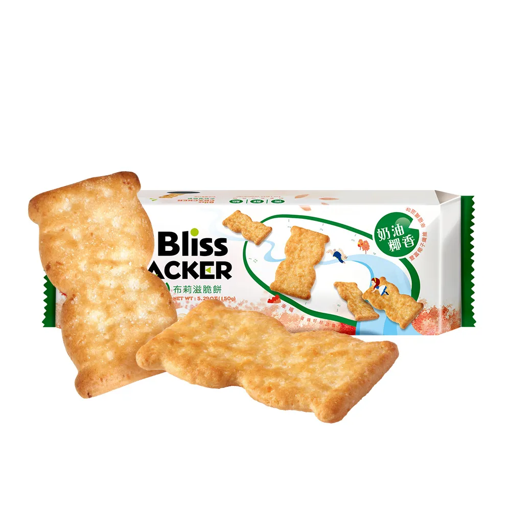 【台灣優格餅乾學院】Bliss布莉滋脆餅-奶油椰香 136g(可口脆餅/休閒餅乾/酥脆口感/團購零食/Cracker)