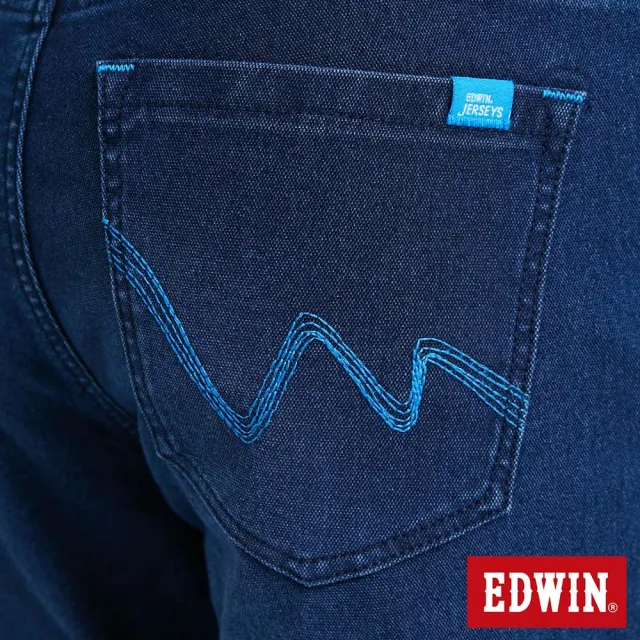 【EDWIN】男裝 JERSEYS 迦績EJ3透氣中直筒牛仔褲(酵洗藍)