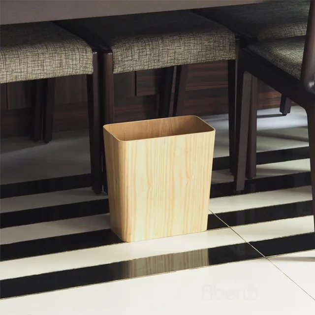 【AberW】楊木垃圾桶-長方-28cm(碎紙桶 木質垃圾桶 置物桶)