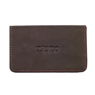 【Zippo官方直營】咖啡色牛皮名片夾(皮件皮夾)