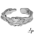【Jpqueen】柔和不規則鋯石彈性開口戒指(2色可選)
