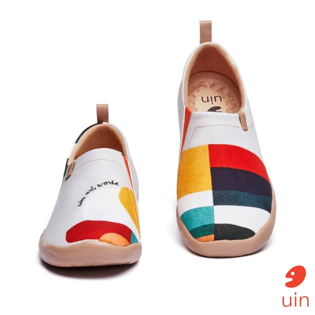 【uin】西班牙原創設計 女鞋 延伸彩繪休閒鞋W1109376(彩繪)