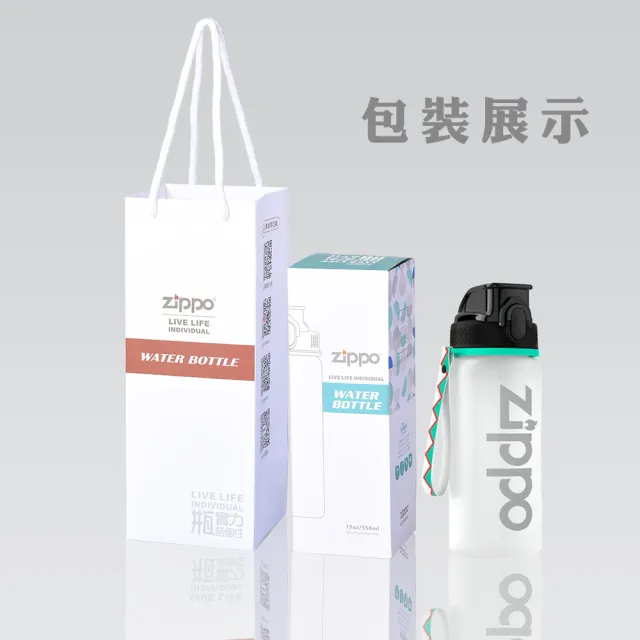【Zippo官方直營】運動水壺酷動系列-個性運動水壺-砂感白550ML(運動水壺)
