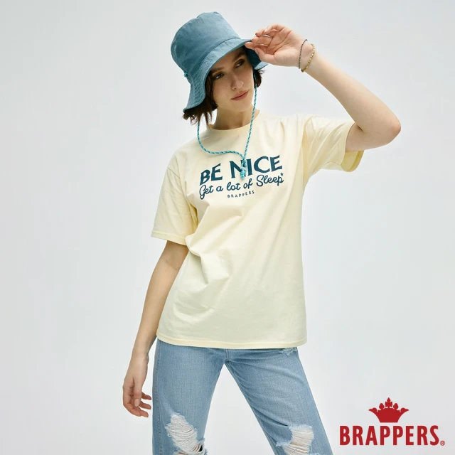 【BRAPPERS】女款 BE NICE 印花T恤(鵝黃)