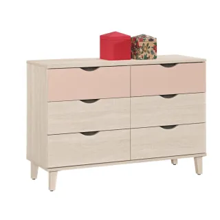 【文創集】霸爵  時尚3.6尺六抽斗櫃/收納櫃(二色可選)