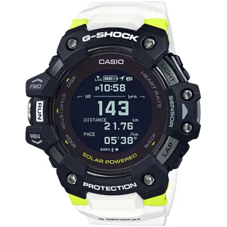 【CASIO 卡西歐】G-SHOCK 太陽能GPS心律運動錶 禮物 開學(GBD-H1000-1A7)