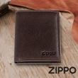 【Zippo官方直營】棕色牛皮三折皮夾-直立款(皮件皮夾)