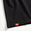 【EDWIN】男女裝 網路獨家↘標籤貼紙LOGO短袖T恤(黑色)