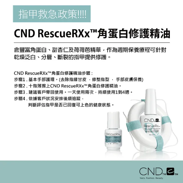 【CND】RescueRXX 角蛋白修護油 甲面保養(3.7ml)