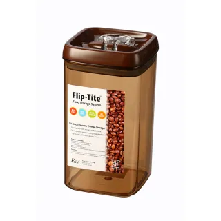 【Flip-Tite】方形抗UV咖啡食物保鮮罐2.4L(兩入組)