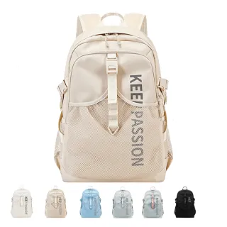【MAISY】簡約字母大容量多功能後背包(現+預  共六色)