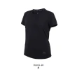 【FIRESTAR】女彈性圓領短袖T恤-慢跑 路跑 涼感 運動 上衣 炫彩反光 黑(DL261-10)
