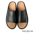 【TINO BELLINI 貝里尼】男款 牛皮舒適厚底休閒拖鞋HM0T0002-1