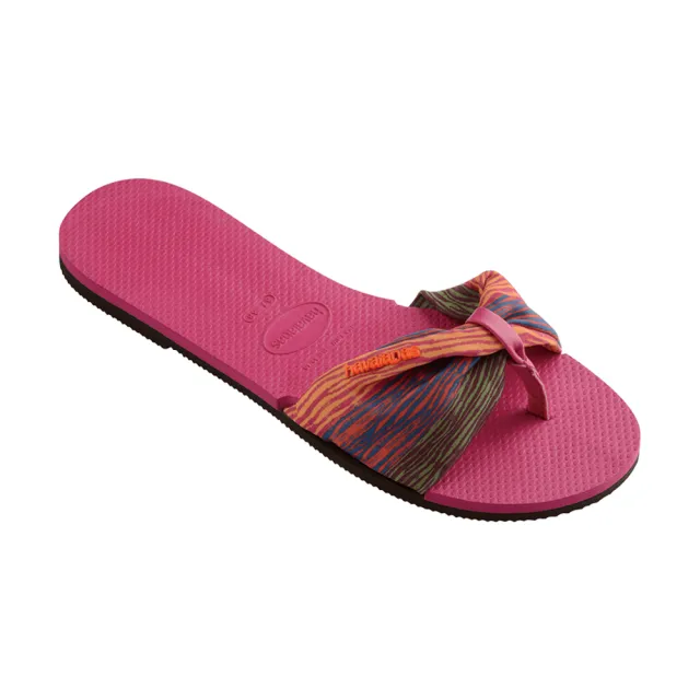 【havaianas 哈瓦仕】平底涼鞋 女鞋 拖鞋  巴西 You St Tropez 桃紅 4140714-8910W(哈瓦士)