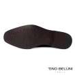 【TINO BELLINI 貝里尼】男款 微方頭牛皮光澤流線造型紳士鞋HM3T0011(酒紅)