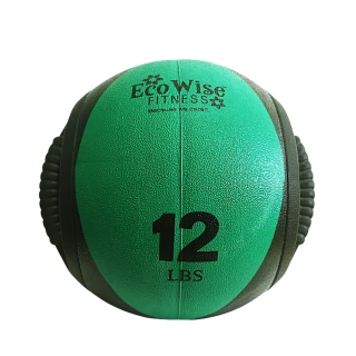【美國EcoWise】12磅雙握藥球(藥球重力球握把藥球核心訓練球)