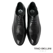 【TINO BELLINI 貝里尼】男款 牛皮革編織工藝牛津紳士鞋HM3O0007(黑)