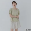 【MO-BO】格紋小澎袖棉質上衣(上衣)