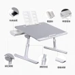 【賽鯨 SAIJI】K7 多功能床上皮革桌-旗艦版  平板凹槽+抽屜+書架(摺疊桌/筆電桌/懶人桌)