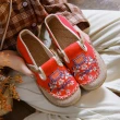 【Taroko】中華花漾拼接刺繡亞麻布休閒鞋(4色可選)