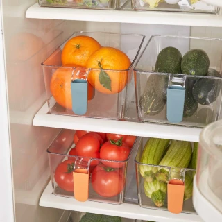 【帕斯特收納生活】小號窄款-透明冰箱蔬果收納盒 廚房收納 生鮮分類盒 多功能儲物盒(收納盒)