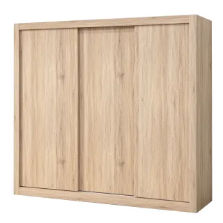 【WAKUHOME 瓦酷家具】Gadi清爽木紋風7尺滑門衣櫃A006-B107