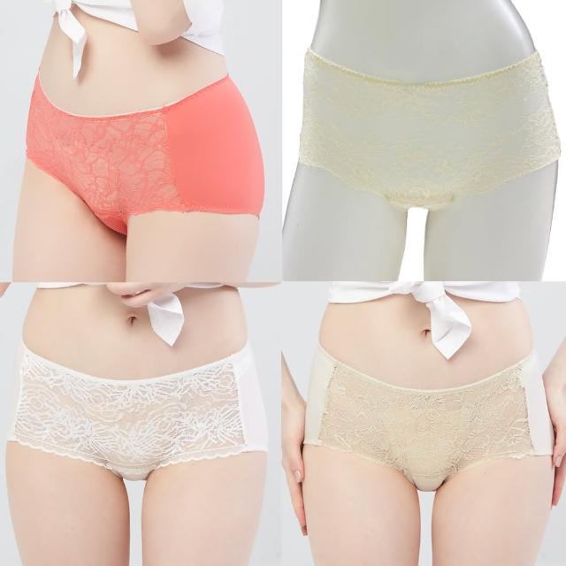 【Swear 思薇爾】Panty小褲系列M-XL蕾絲中低腰平口女內褲(橘黃色)_出清品