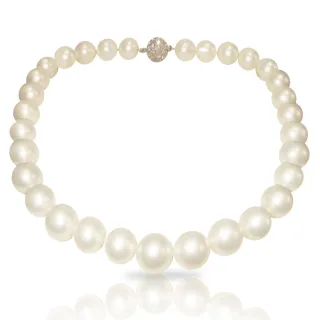 【小樂珠寶】超大粒徑全圓滿16mm整串超大超大顆大顆少見南洋深海貝珍珠項鍊(貝珠超大顆整串大顆少見)