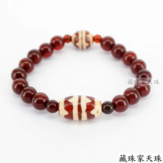 【藏珠家】虎紋天珠手鍊