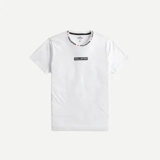 【HOLLISTER Co】HCO 海鷗 經典刺繡小海鷗文字圖案短袖T恤 上衣-白色(平輸品/雙11)