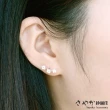【Sayaka 紗彌佳】耳環 飾品  花語浪漫三朵花造型針式耳環