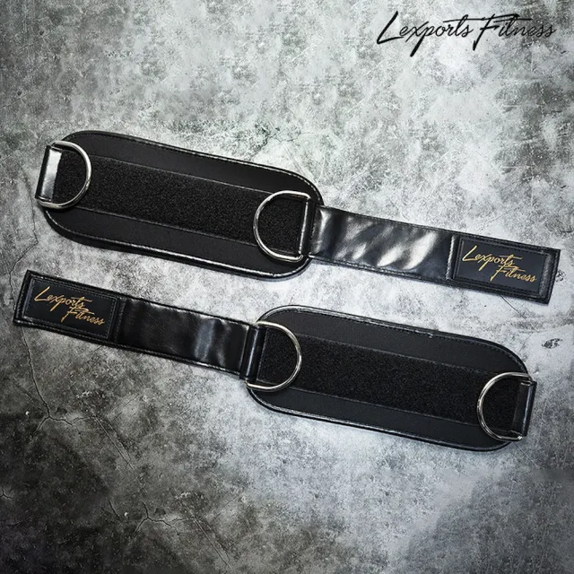 【LEXPORTS 勵動風潮】重量訓練 / 皮革腳踝綁帶(腳踝綁帶 皮革 健身 重訓 舉重)