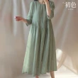 【初色】涼爽透氣日系棉麻風連身裙洋裝-9款任選-60746(M-2XL可選)