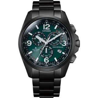 【CITIZEN 星辰】PROMASTER 光動能萬年曆三眼計時電波手錶-45.4mm(CB5925-82X)