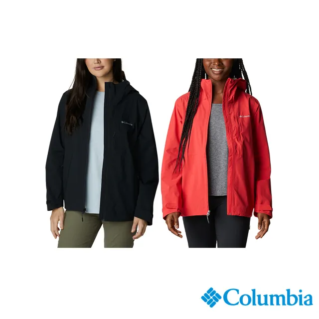 【Columbia 哥倫比亞 官方旗艦】女款-Omni-Tech 防水外套-黑色(UWR03790BK / 2022年春夏商品)