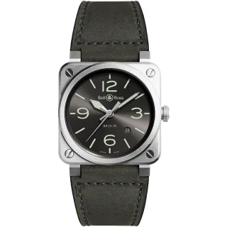 【Bell&Ross】BELL&ROSS BR LUM系列綠光俠夜光錶(BR0392-GC3-ST/SCA)