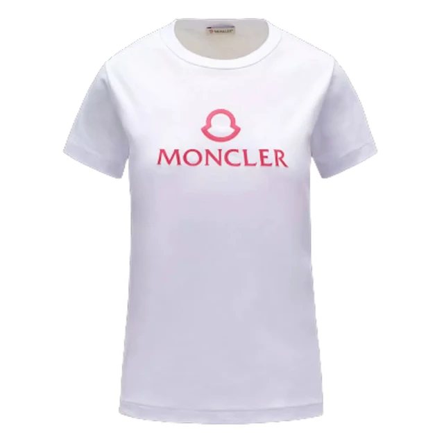 【MONCLER】女款 品牌LOGO 白色短袖T恤(S號、M號、L號)