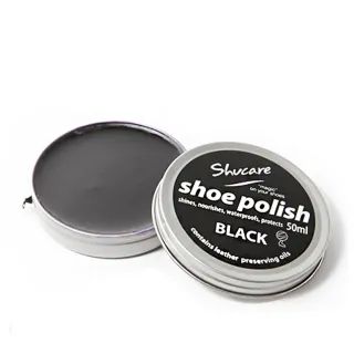 【鞋博士嚴選鞋材】shucare舒凱爾鐵盒鞋油(固體皮革油鞋蠟 抗皺 拋光 防水 修復)