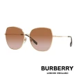 【BURBERRY 巴寶莉】金屬經典格紋太陽眼鏡(BE3136D-110913 60mm)