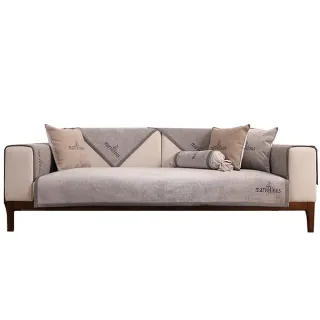 【Mega】四季雪尼爾棉麻沙發墊 2人座沙發墊(坐墊 防髒汙)