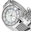 【CHARRIOL 夏利豪】St-Tropez 鈦 心鑽小秒盤鎖鏈鋼索手錶-30mm(ST30SD560056)